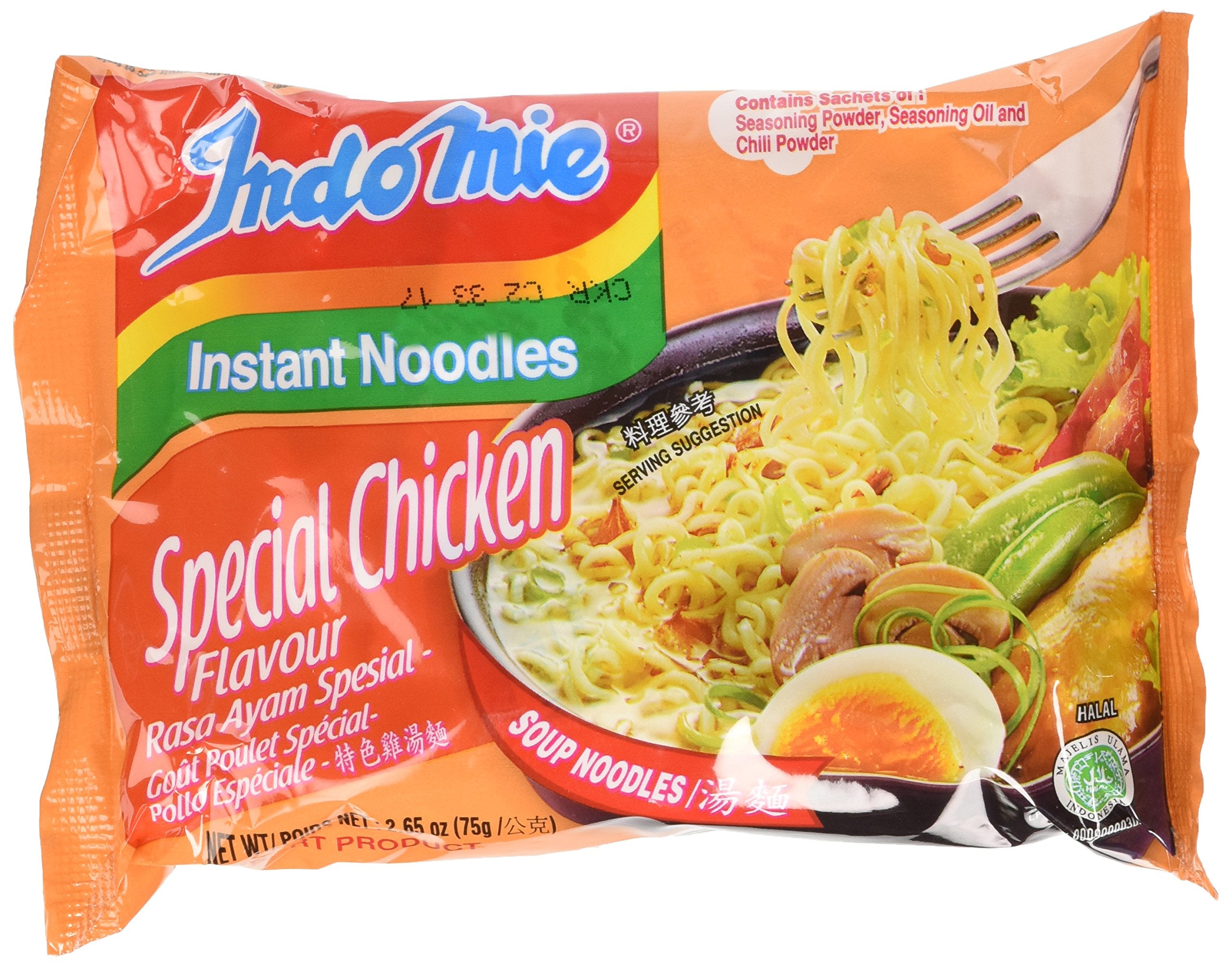Indomie Special Chicken case front view, ideal bulk pantry stock.