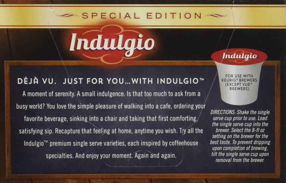 Indulgio Cappuccino cup with caramel swirl for creamy flavor