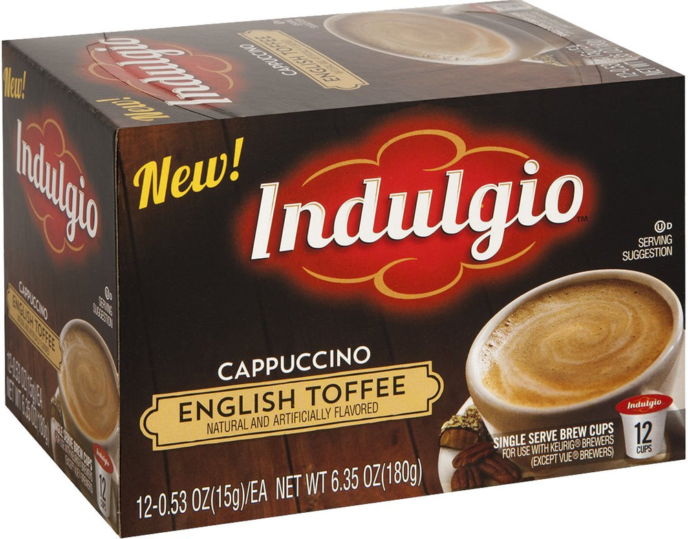 Indulgio Keurig single-serve cups, quick café-style drinks for home or office.