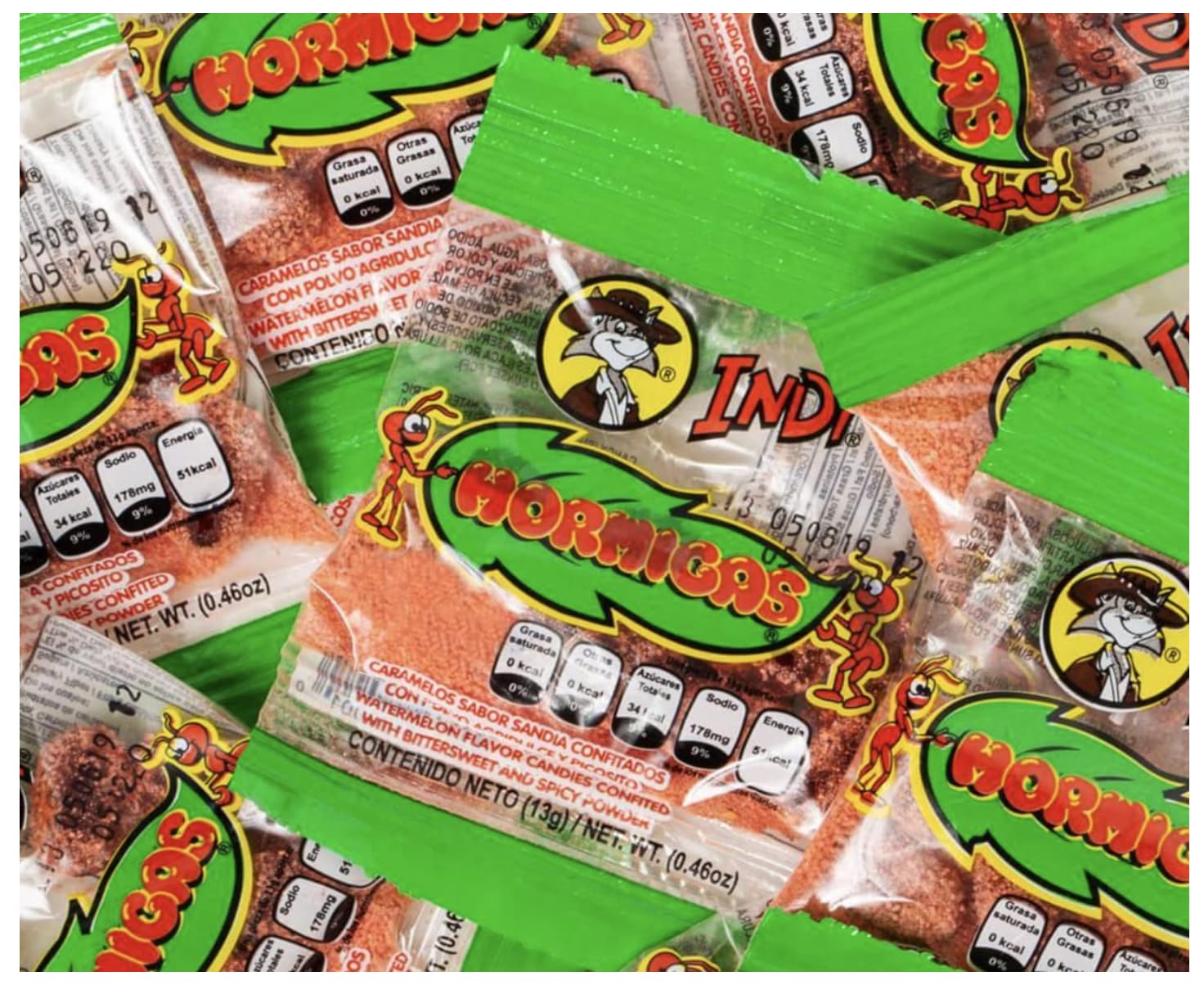 Indy Hormigas Watermelon Candies in festive packaging for celebrations.