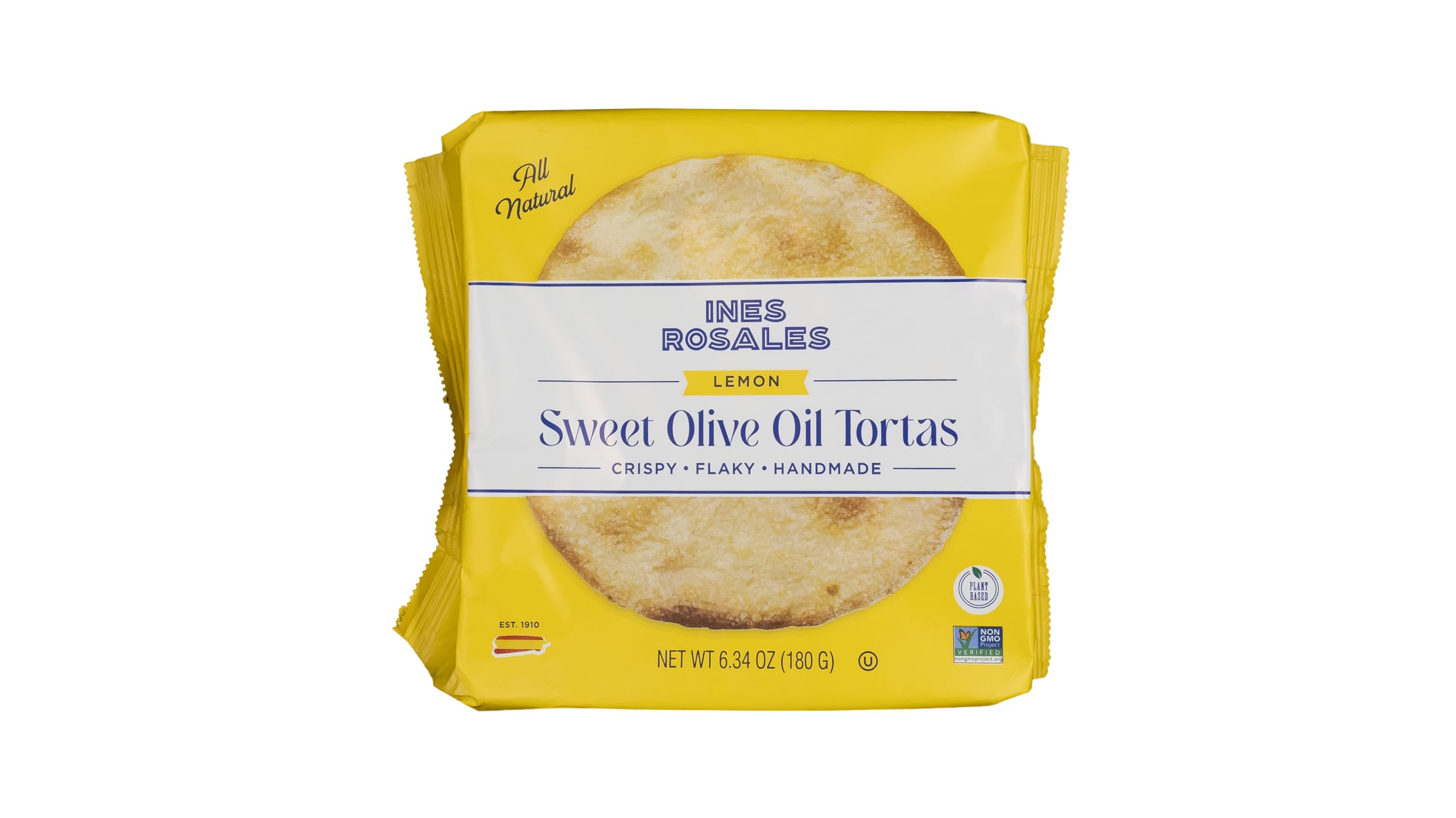 Ines Rosales Sweet Lemon Tortas pack shot highlights premium ingredients and crisp texture