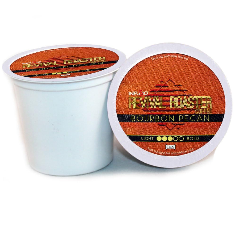 InfuSio Bourbon Pecan coffee pod ready to brew a flavorful morning cup.