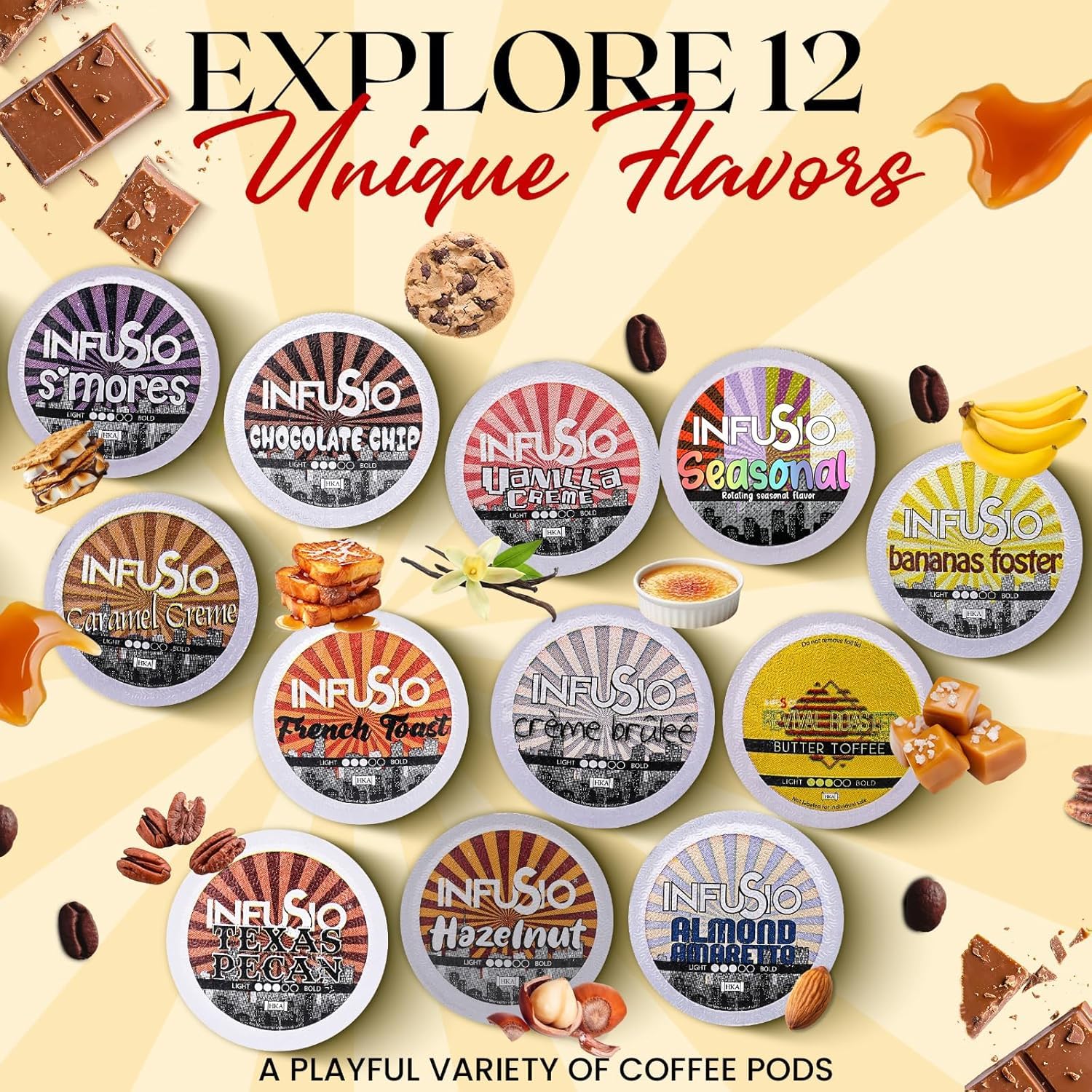 InfuSio creme brulee coffee pod for a dessert-inspired cup