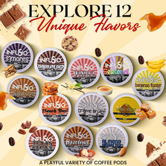 InfuSio Creme Brulee coffee pods with rich caramelized notes