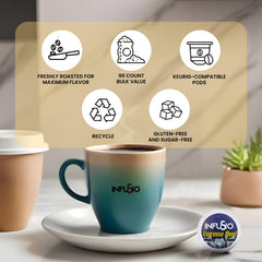InfuSio fresh arabica aroma close-up highlights premium coffee quality.
