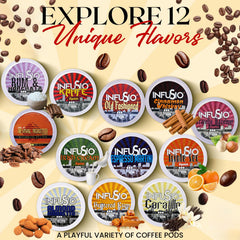 InfuSio pods compatible with Keurig brewers for quick single-serve enjoyment.