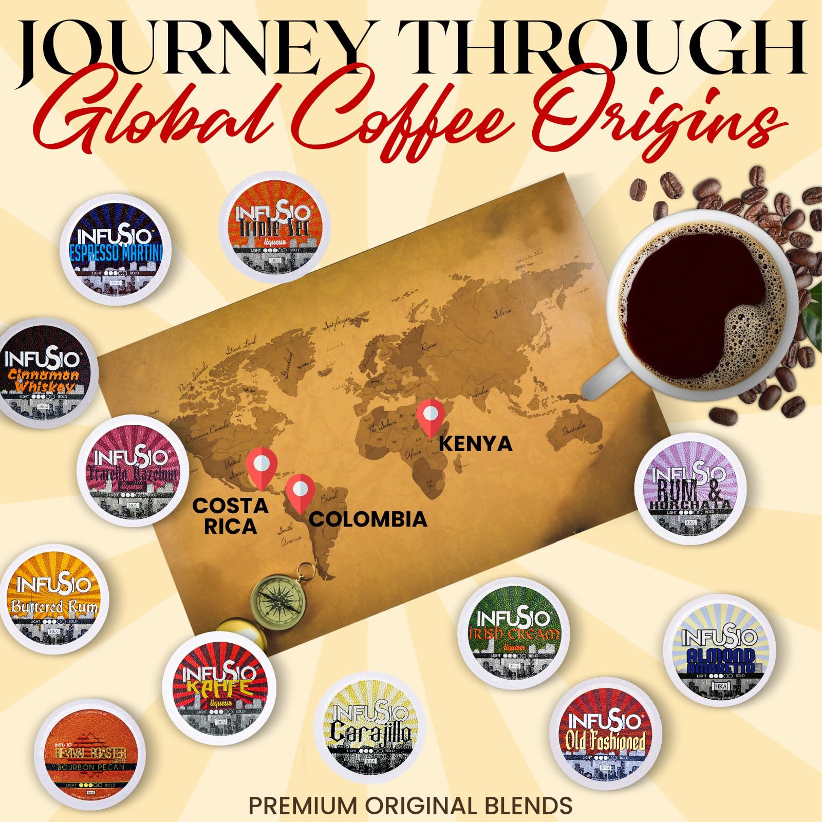 Brewing with InfuSio pods, a smooth, low-acid cup awaits.