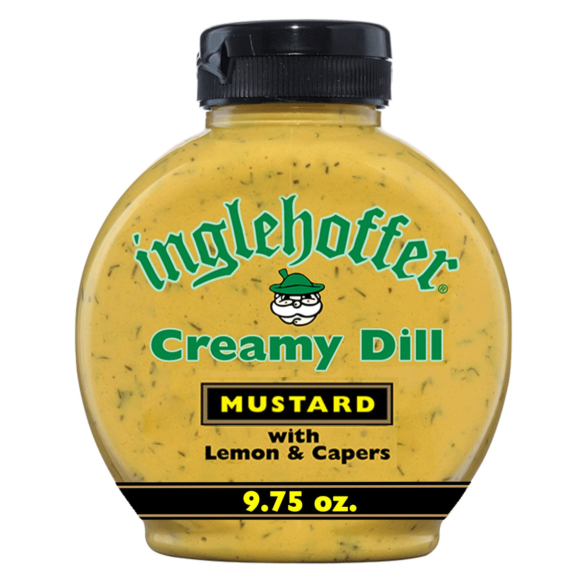 INGLEHOFFER Creamy Dill Mustard bottle for a smooth spread and dill flavor