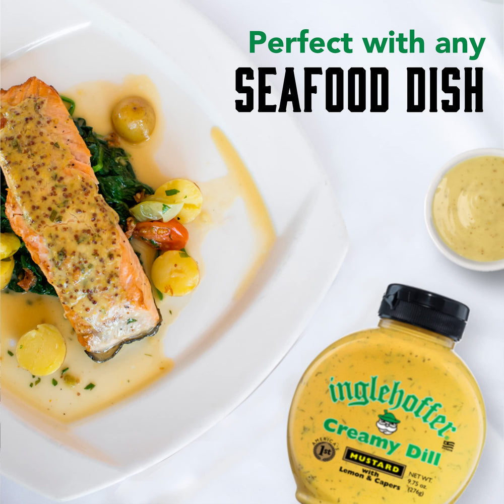 INGLEHOFFER Dill Mustard with lemon and capers enhances sandwiches elegantly