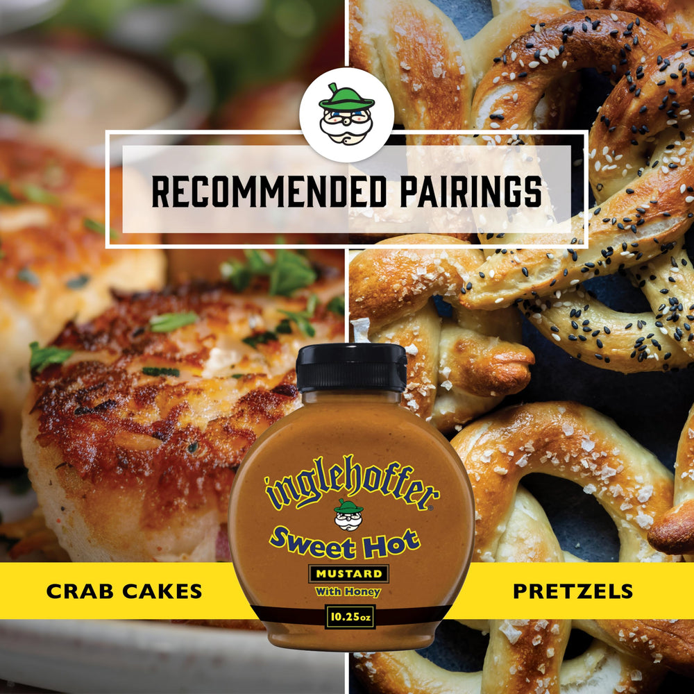 Inglehoffer Sweet Hot Mustard on a sandwich adds sweet heat