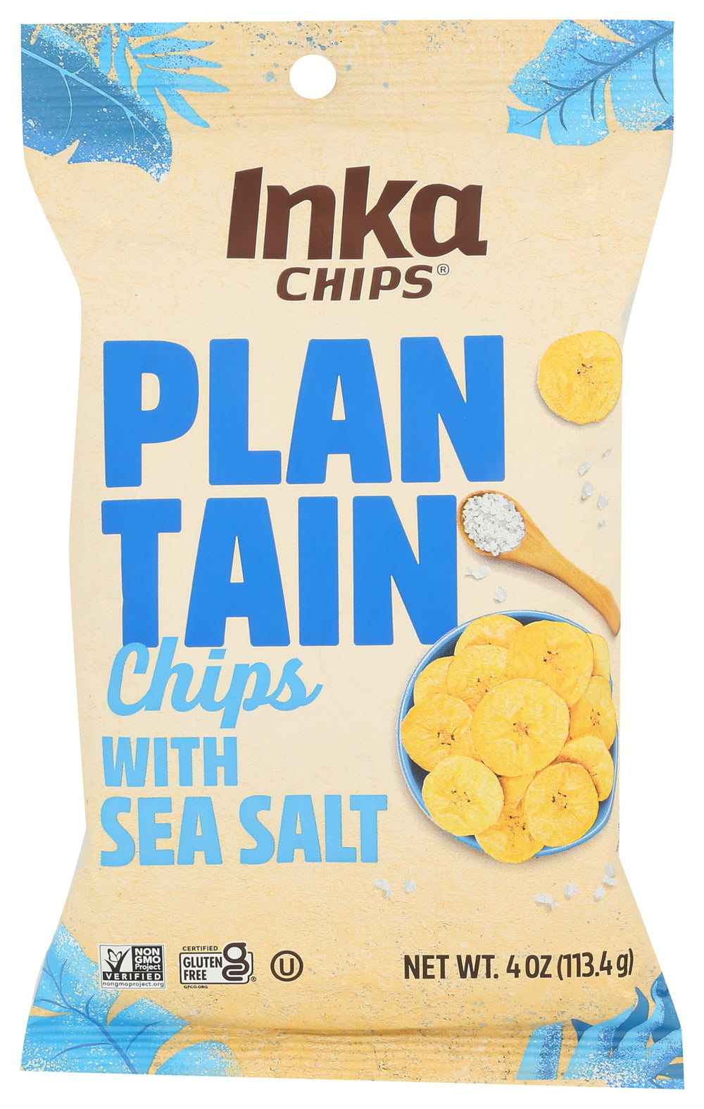 Inka Crops plantain chips sea salt – crisp, satisfying snack.