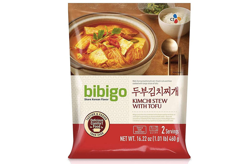 Instan Bibigo Kimchi Stew with Tofu, ready in minutes for quick, comforting meals