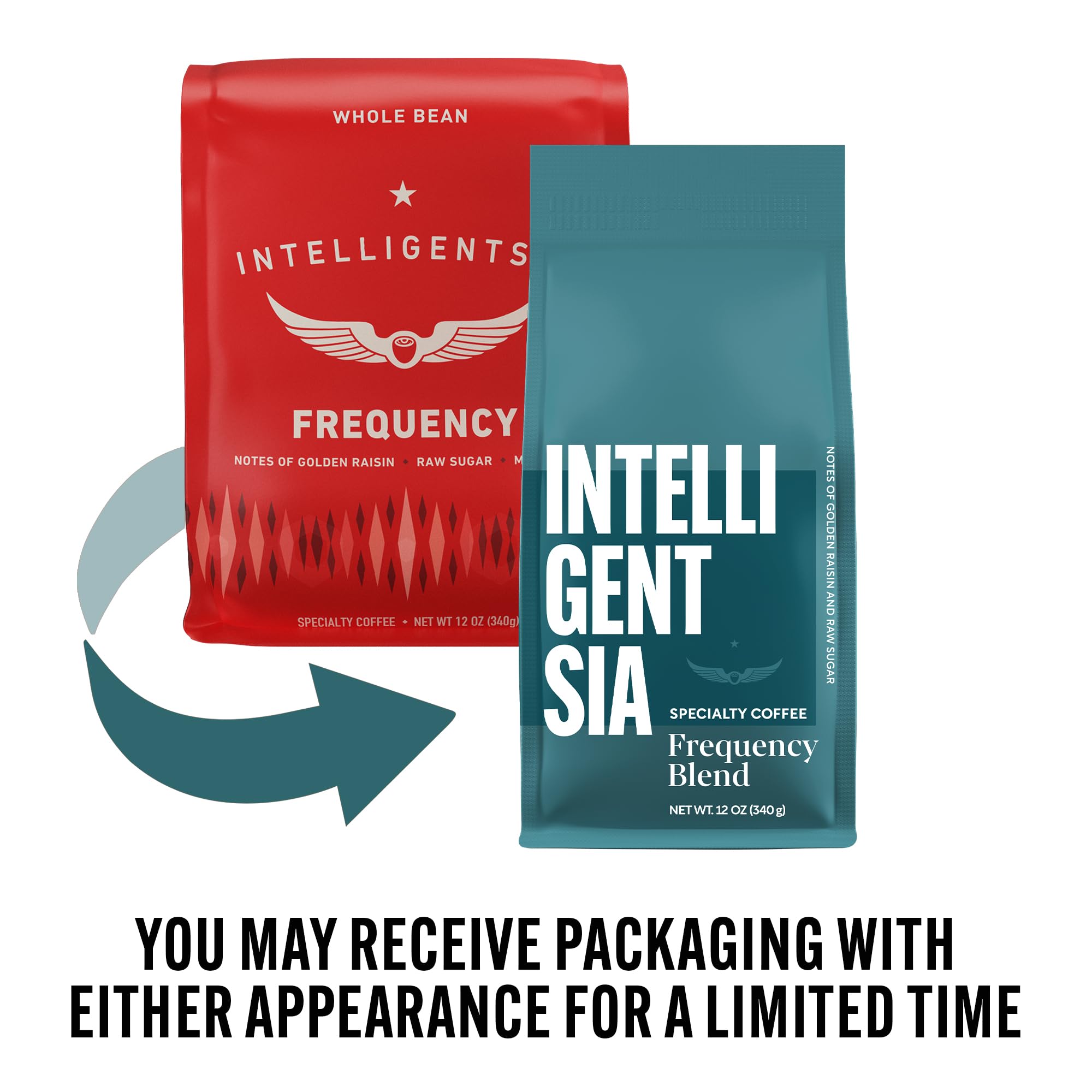 Intelligentsia Frequency label close-up communicates direct trade origins and freshness cues.