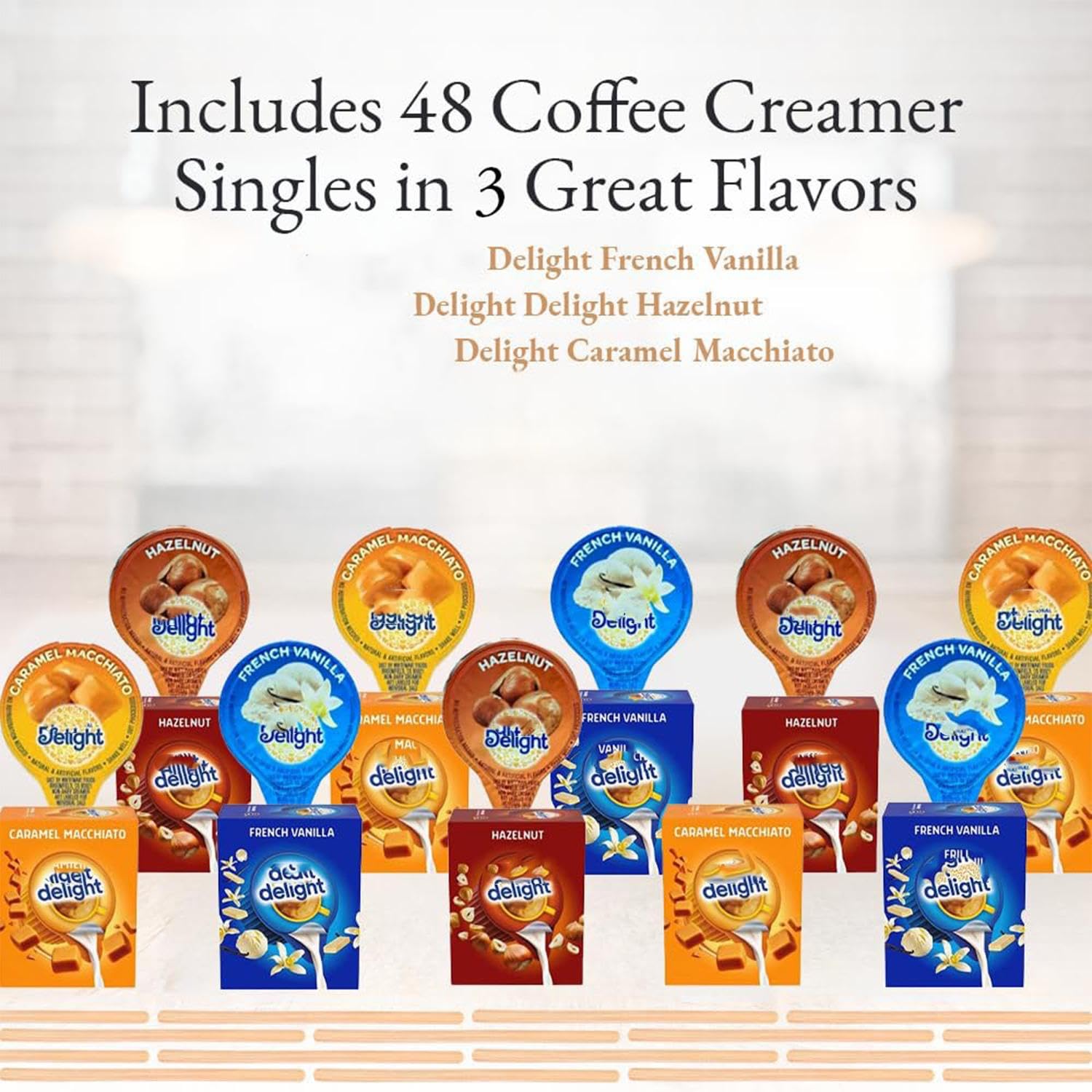 International Delight Caramel Macchiato creamer pack for café-style sweetness.