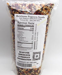 International Popcorn Heirloom multicolor kernels pop in a bowl for vibrant movie nights.