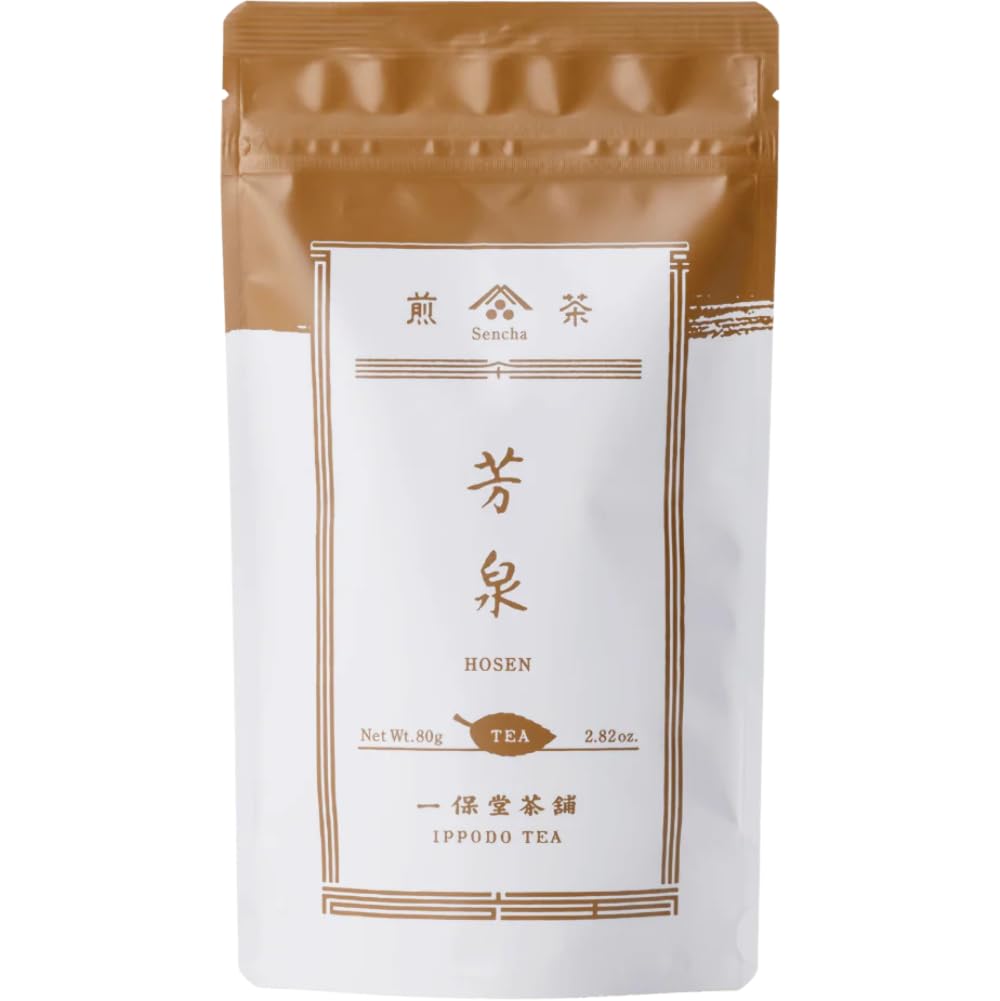 Ippodo Hosen Sencha bag and label signaling premium Kyoto tea for daily enjoyment.