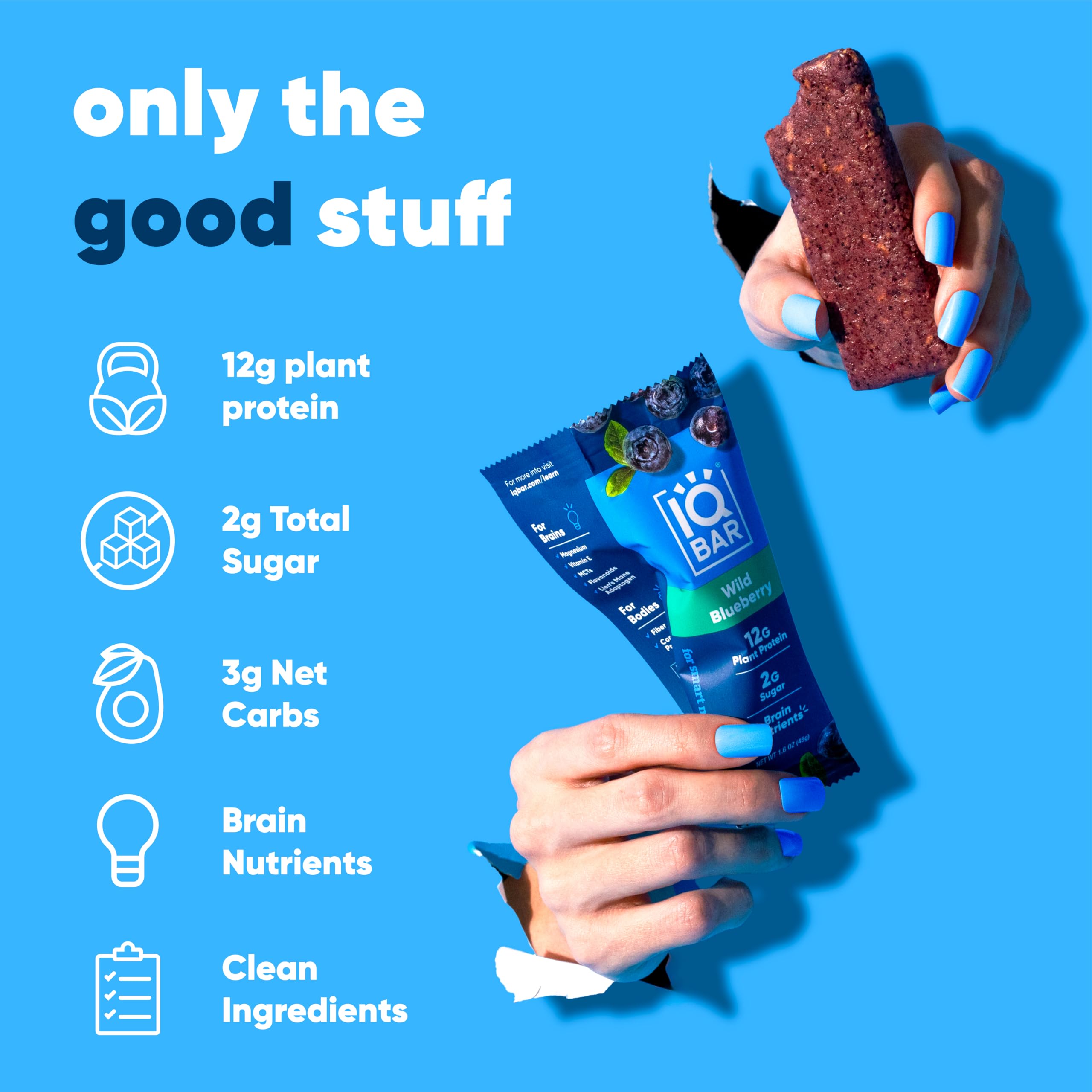 IQBAR bar beside coffee for focus and energy support