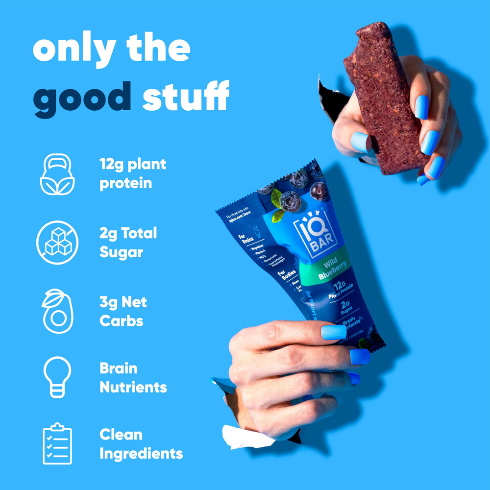 IQBAR bar beside coffee for focus and energy support