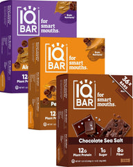 IQBAR Chocolate Lovers 36-count packaging for keto and vegan snacking.