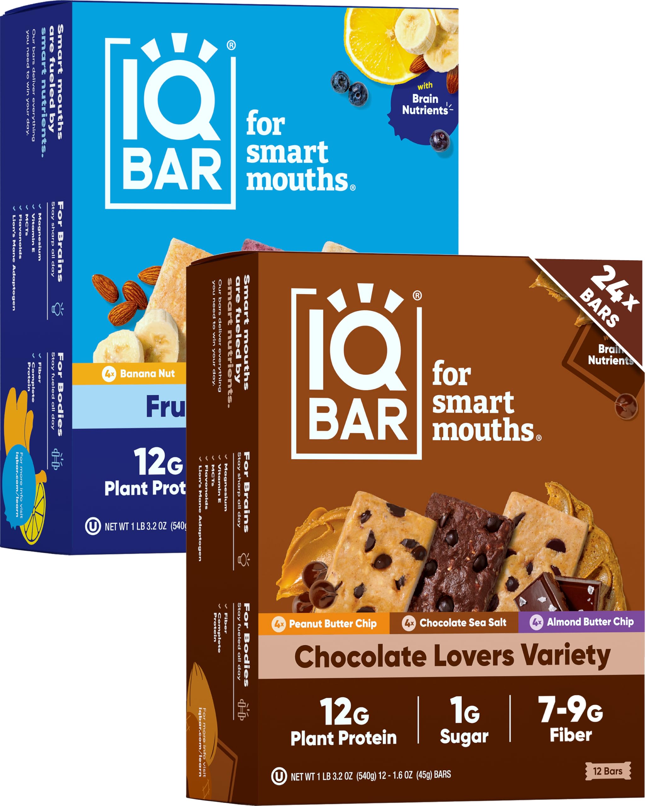 IQBAR fruit and chocolate bar pack for on-the-go energy.