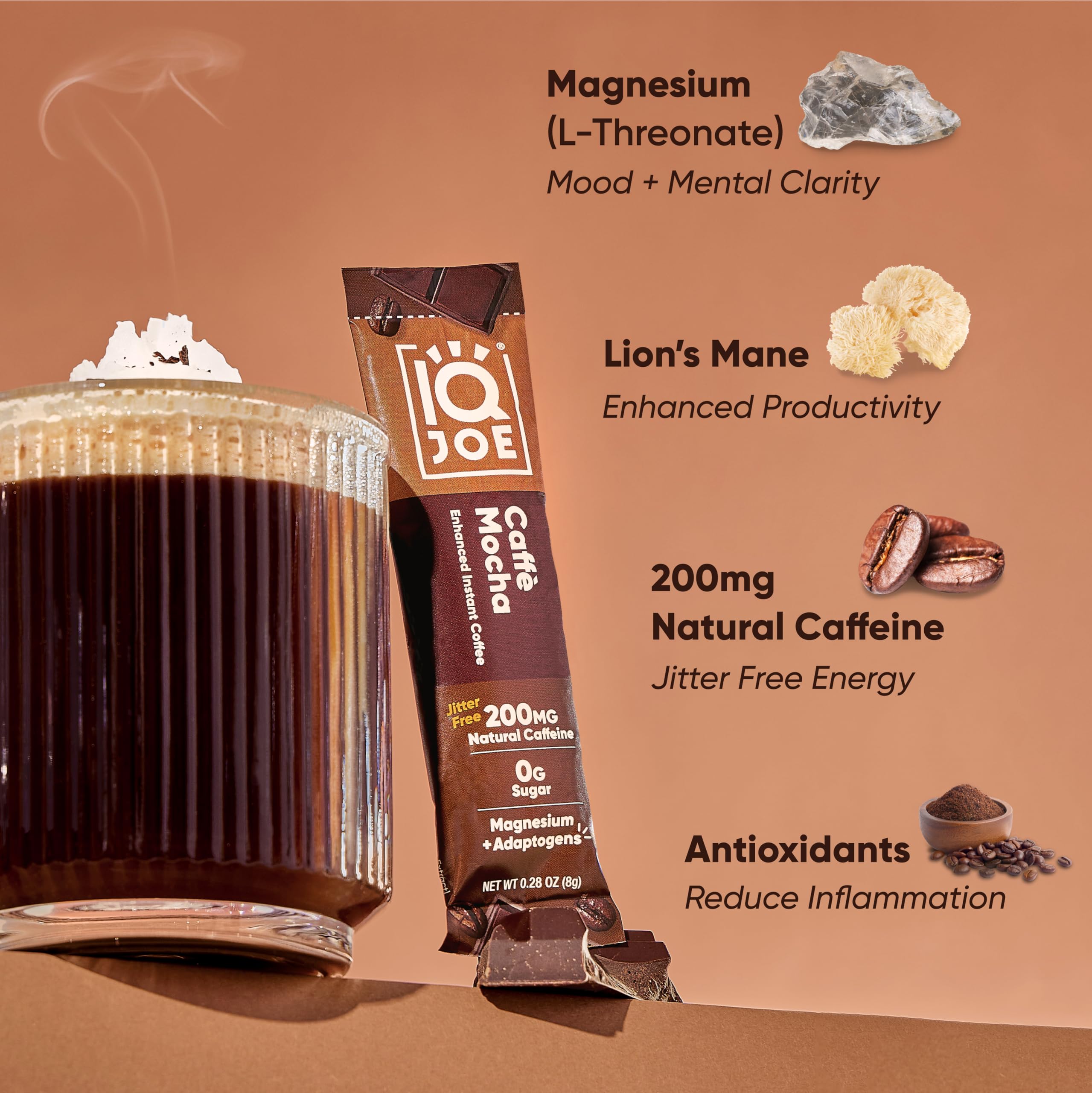 Lion’s Mane per packet emphasized in a close-up for cognitive-friendly aroma.