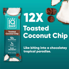 IQBAR Toasted Coconut Chip bar in lunchbox, ideal for a brain-boosting midday snack