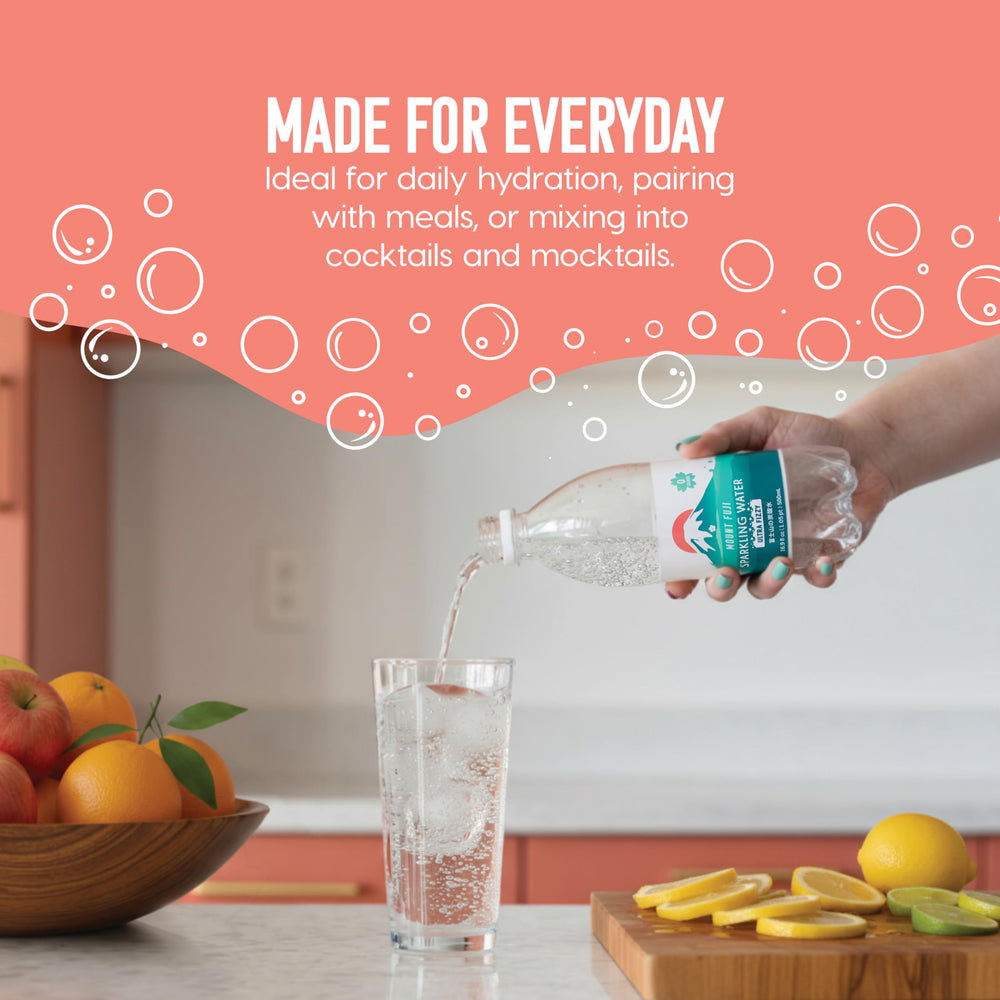 Pouring IRIS water demonstrates easy serving during meals.