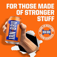 IRN-BRU 24-pack in fridge ready for gatherings and sharing