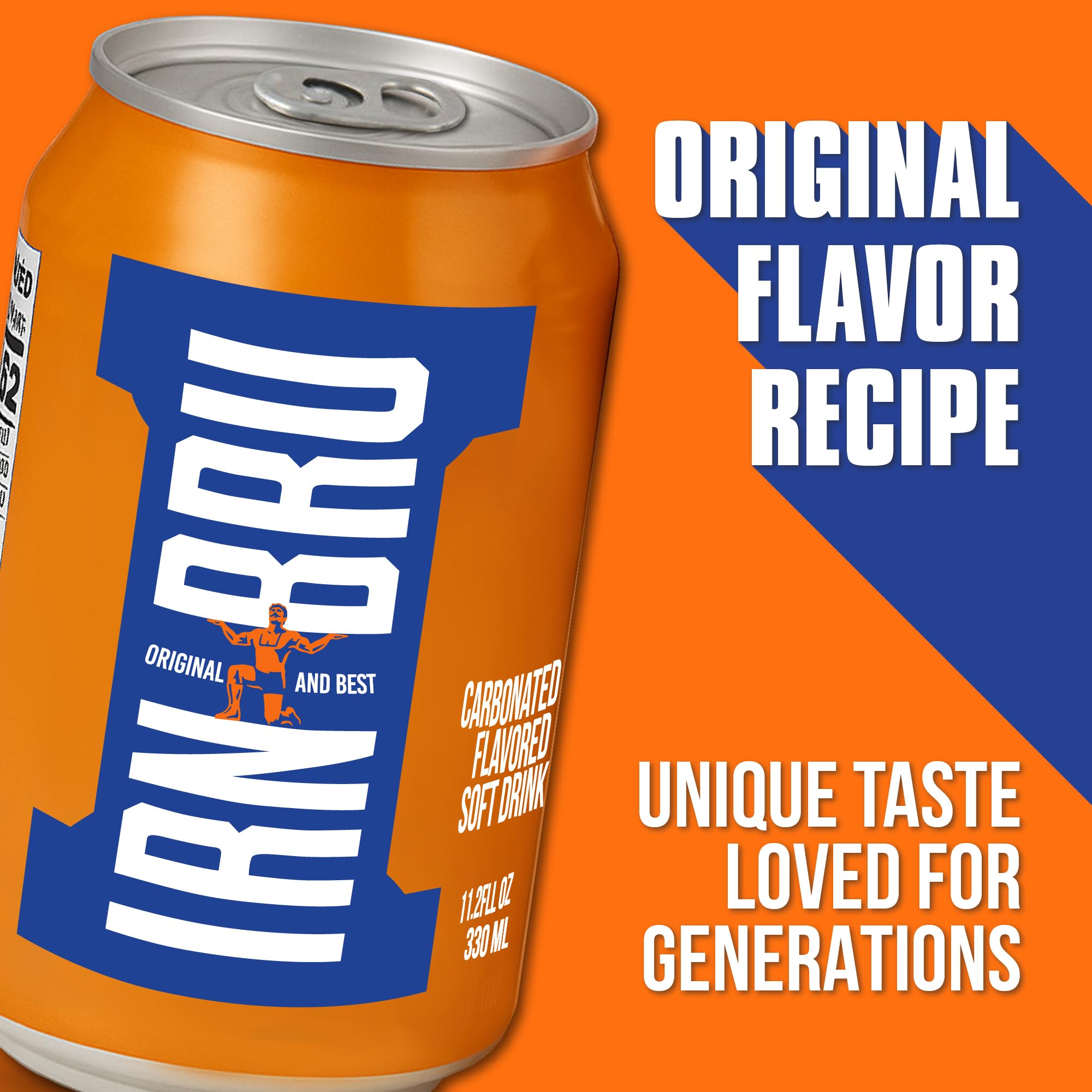 IRN-BRU original 6-pack cans, convenient refreshment option for sharing.