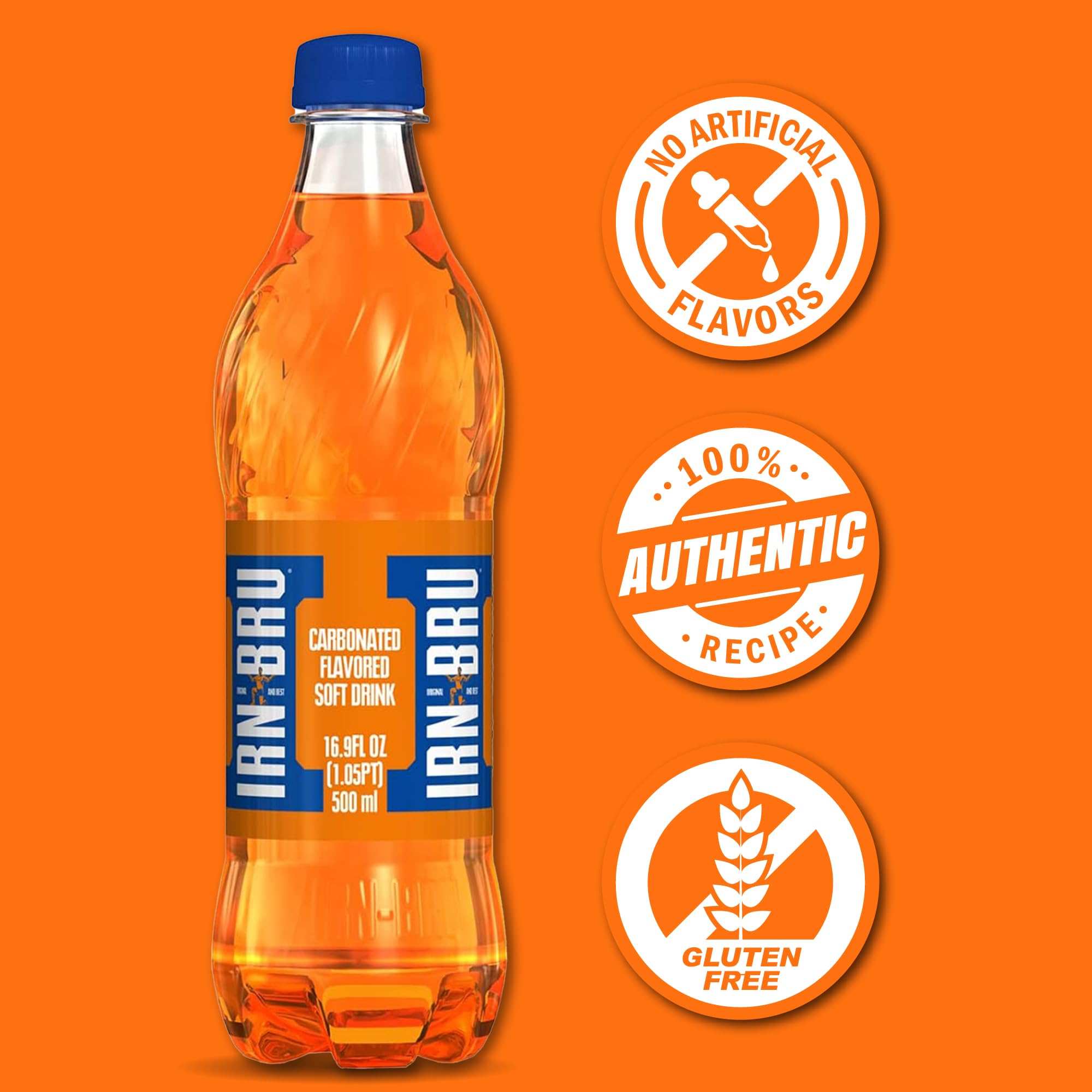 IRN-BRU Original can side profile, ready for on-the-go refreshment.