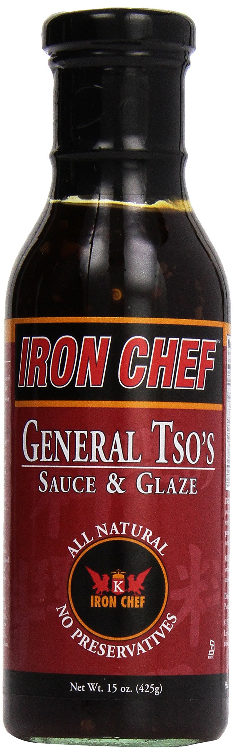 Iron Chef General Tso's Sauce bottle for quick weeknight stir-fries.