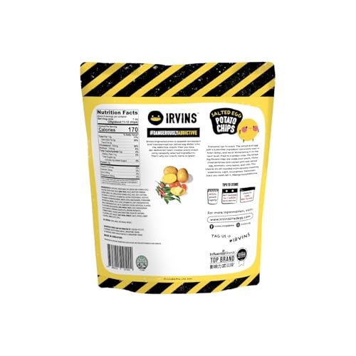 Irvins Salted Egg Potato Chips Halal-certified for confident snacking.