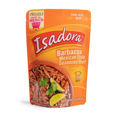 Isadora Barbacoa shredded beef close-up showing tender texture.