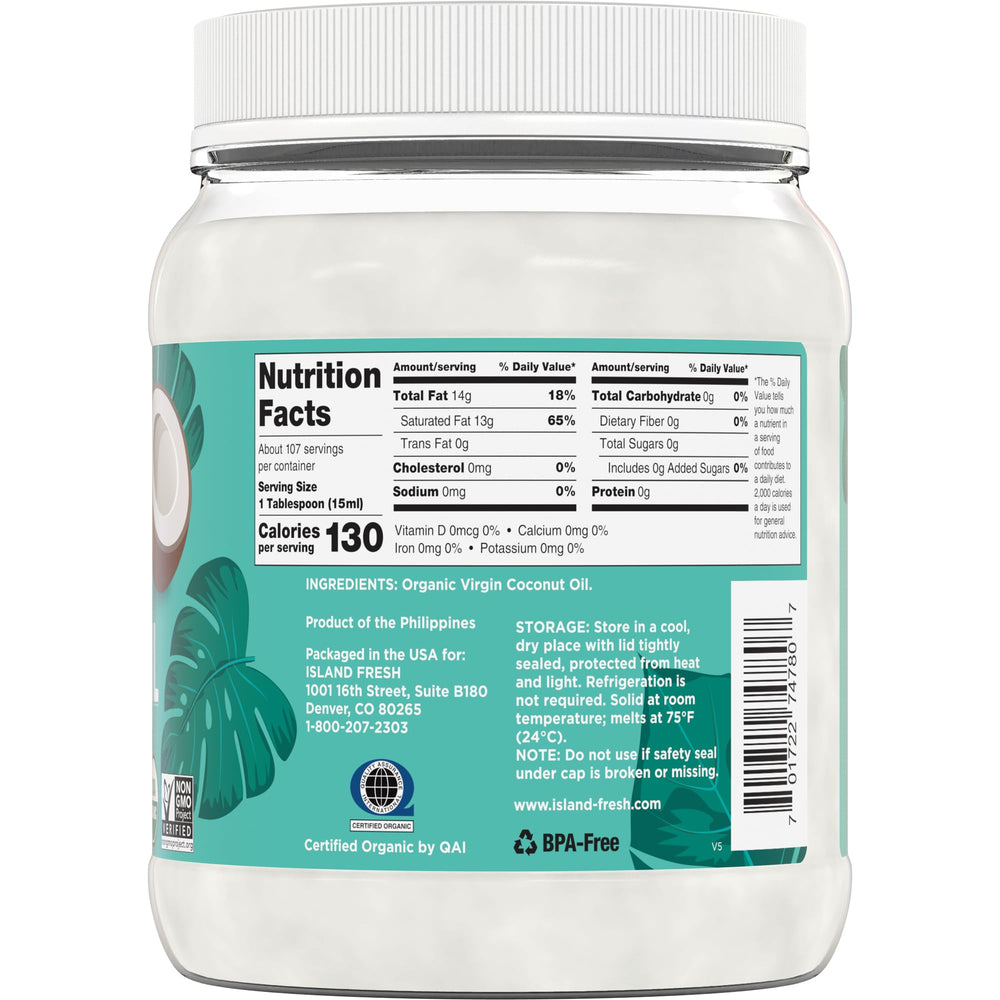 Tropical aroma of Island Fresh coconut oil highlighted for DIY beauty rituals.