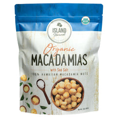 Island Harvest macadamia nuts sea salt pack highlighting a premium keto-friendly snack