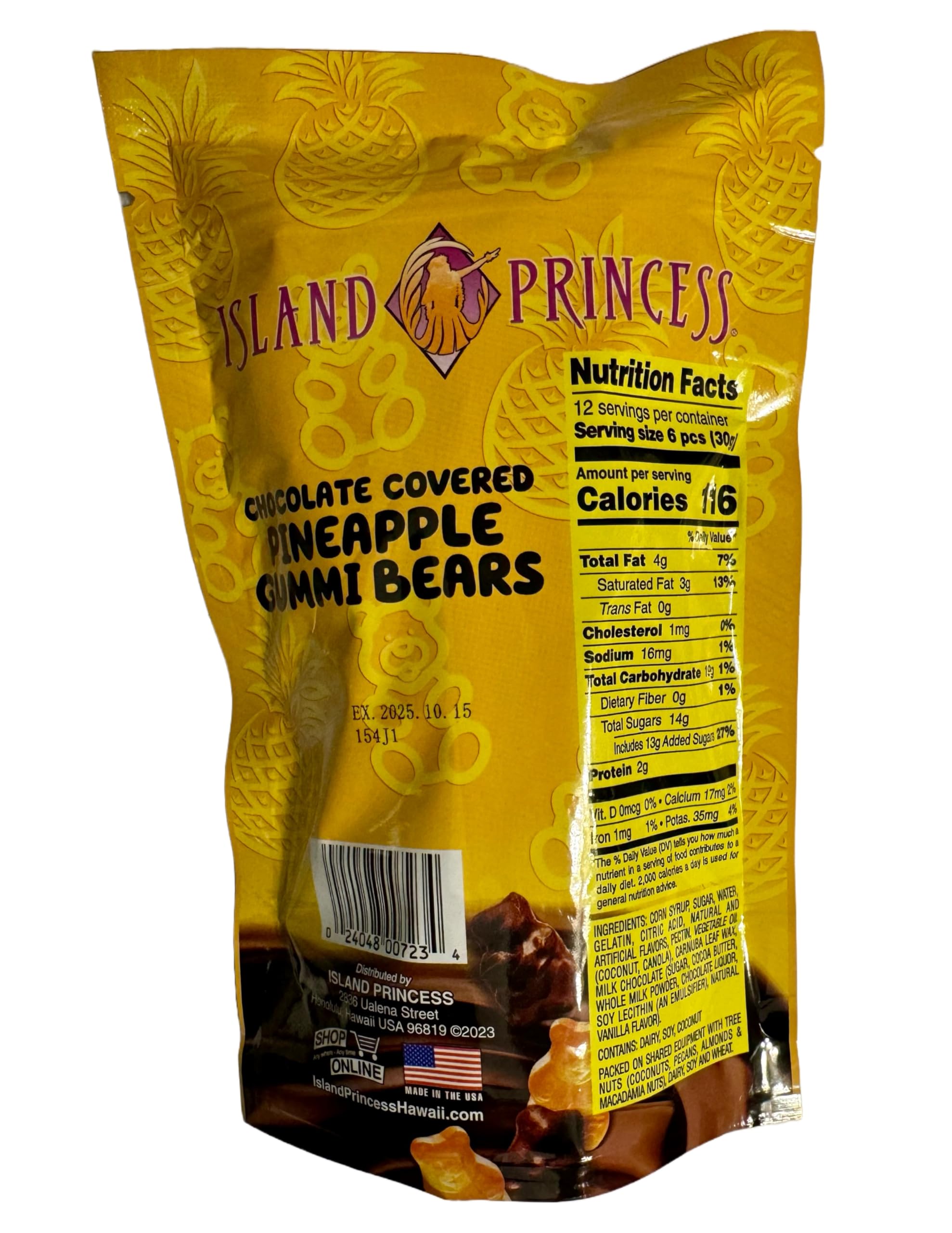 Island Princess stand-up bag for convenient sharing and freshness on the go.