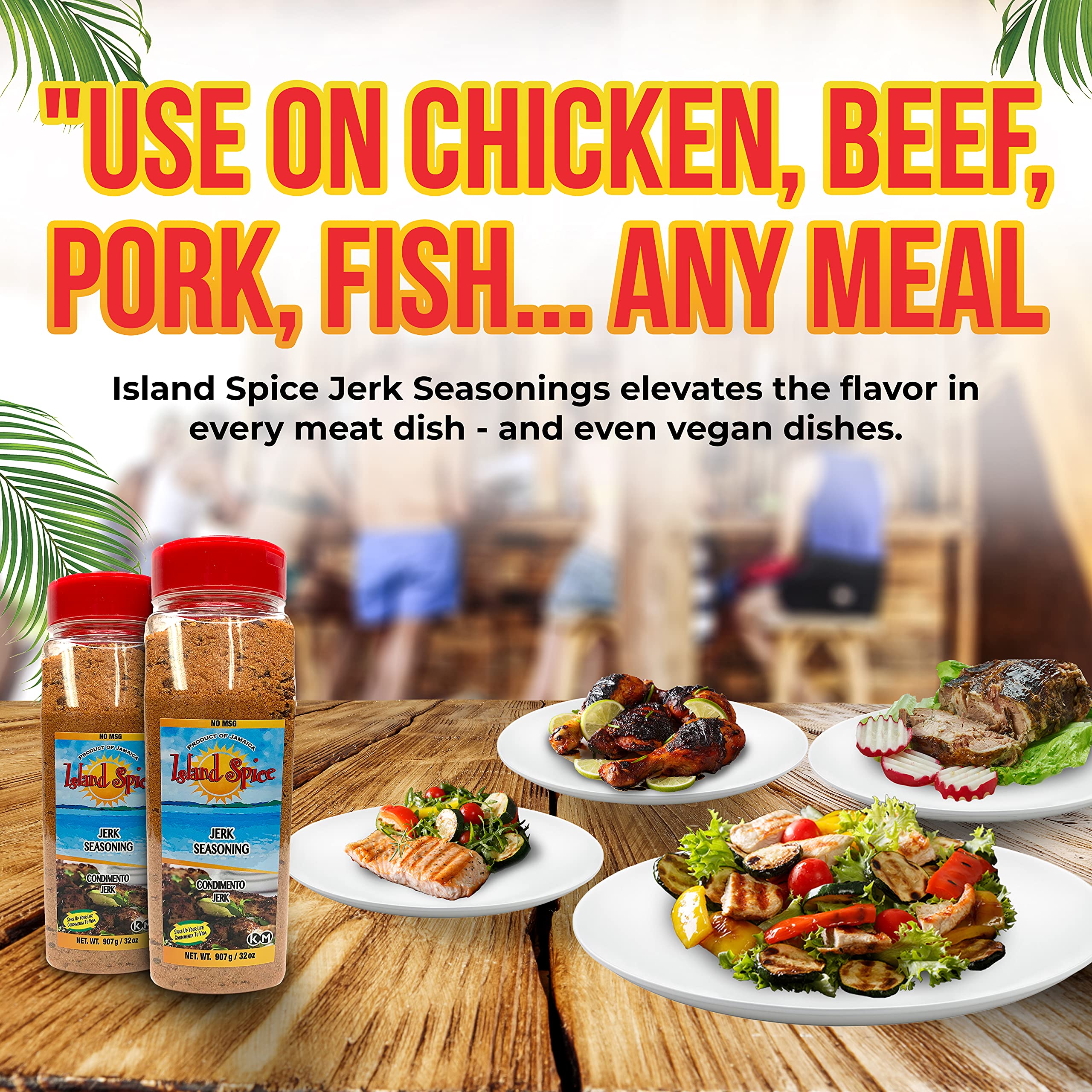 Close-up of Island Spice jerk spice blend with visible ingredients