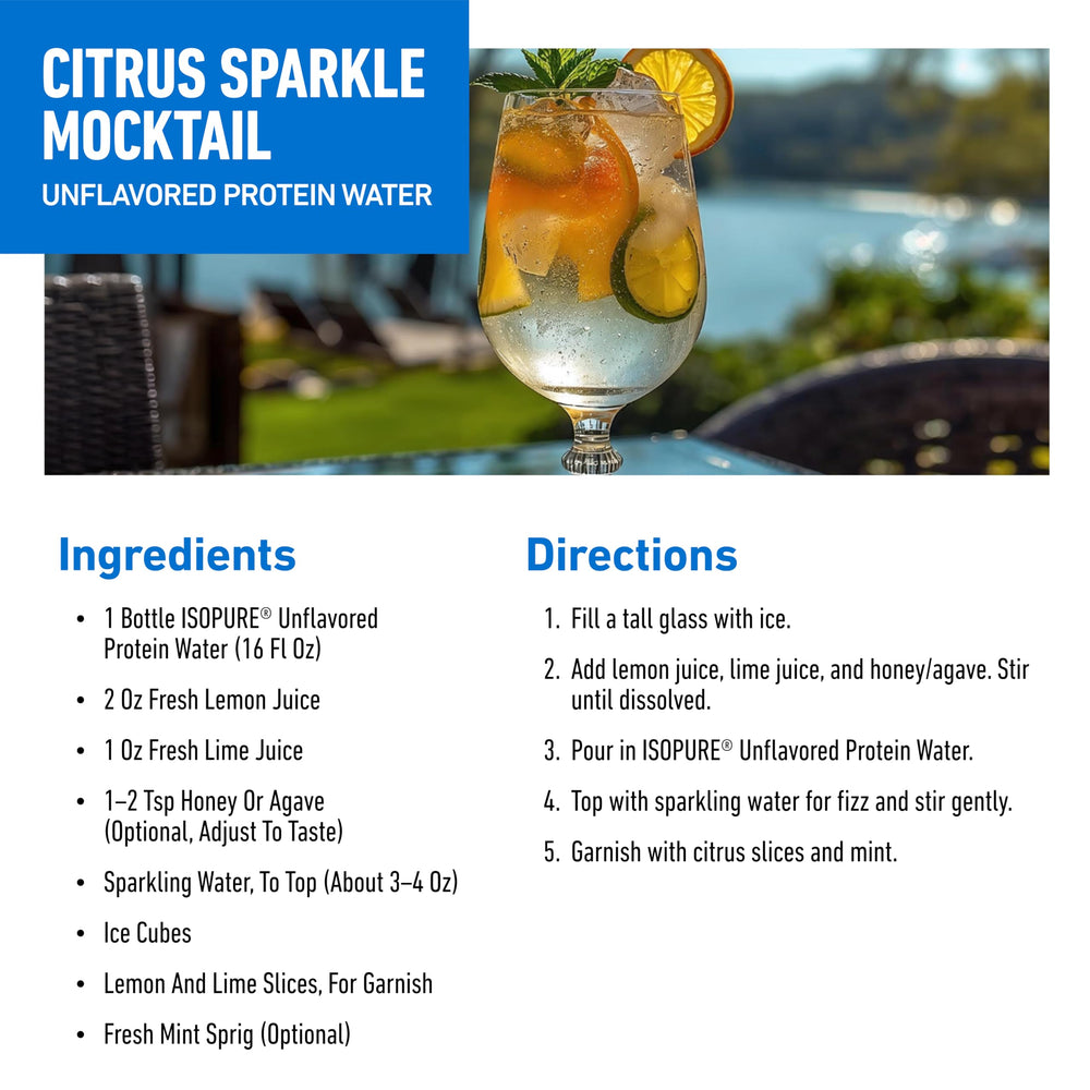 Isopure Clear Protein Water refrigerate-after-opening — enjoy cold, crisp hydration