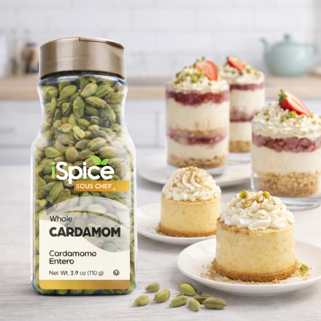 iSpice Cardamom seeds pantry emphasizing halal and kosher certifications