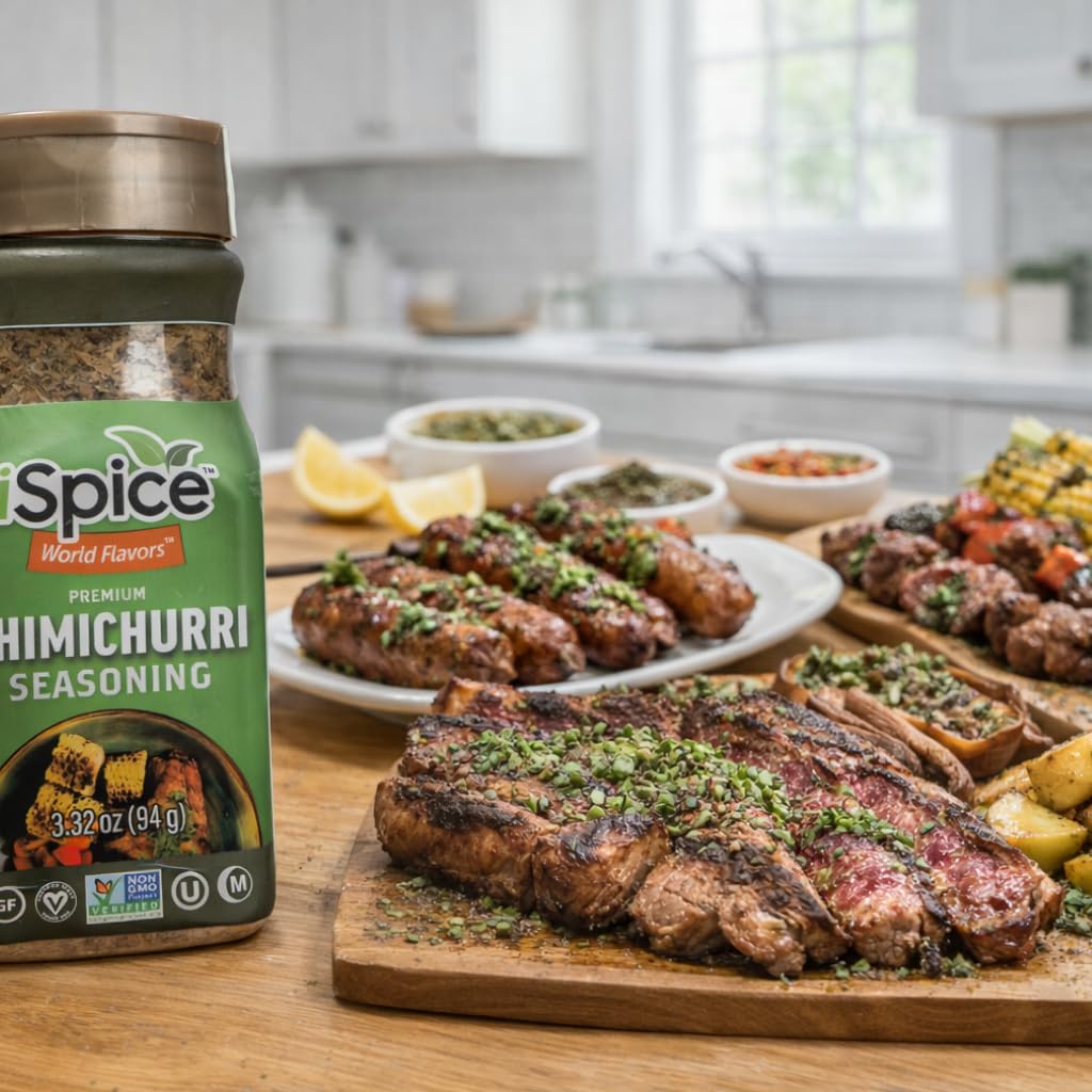 Appetizing dish after seasoning with iSpice Chimichurri
