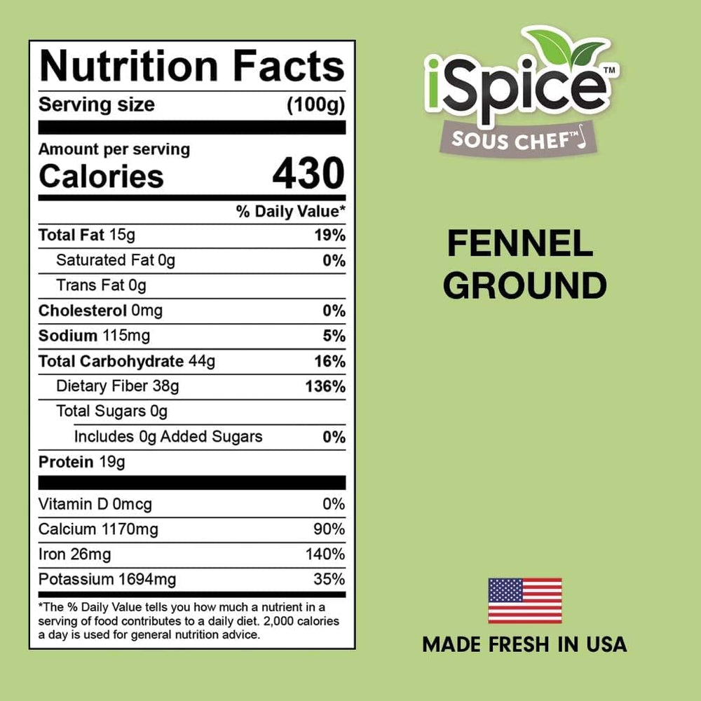 Kitchen scene with iSpice fennel powder ready to season meals.