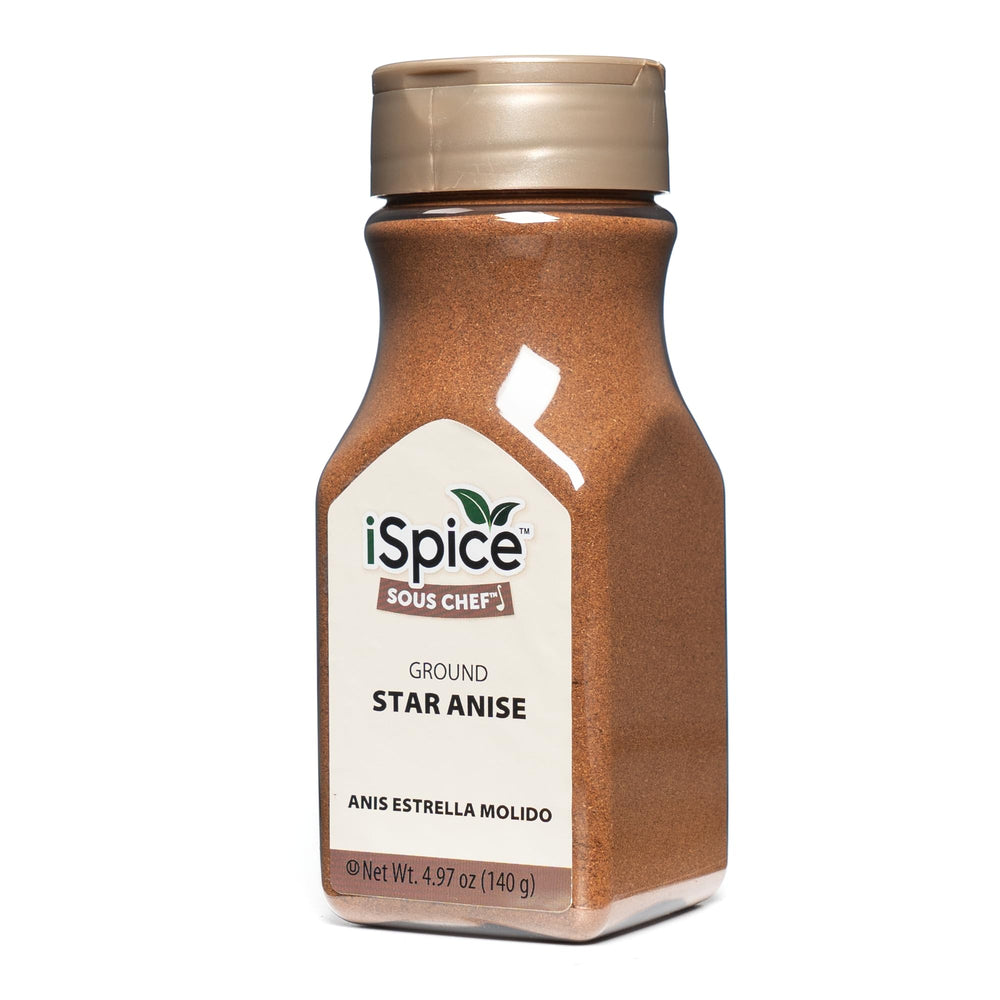 iSpice Ground Star Anise powder ready to boost flavor in sauces and baked goods.