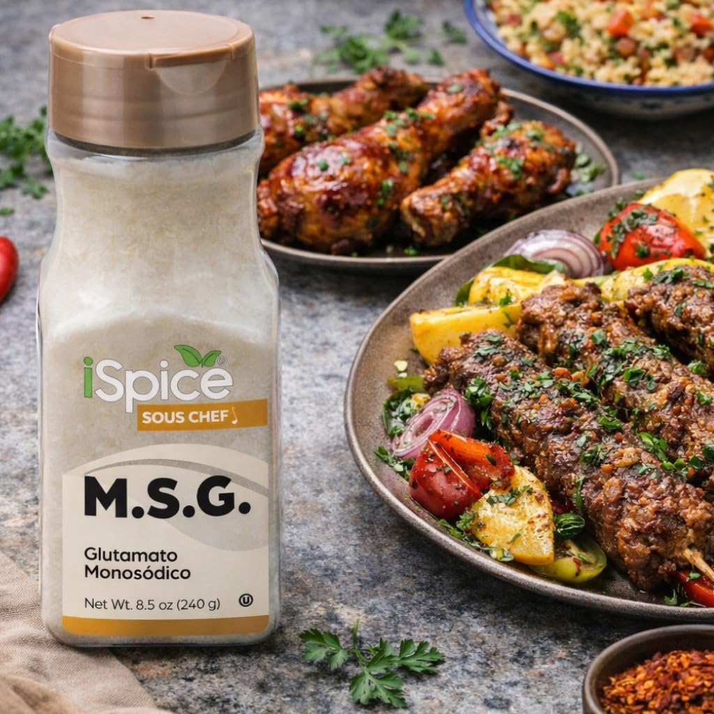 iSpice MSG Seasoning on marinated meat for richer umami.