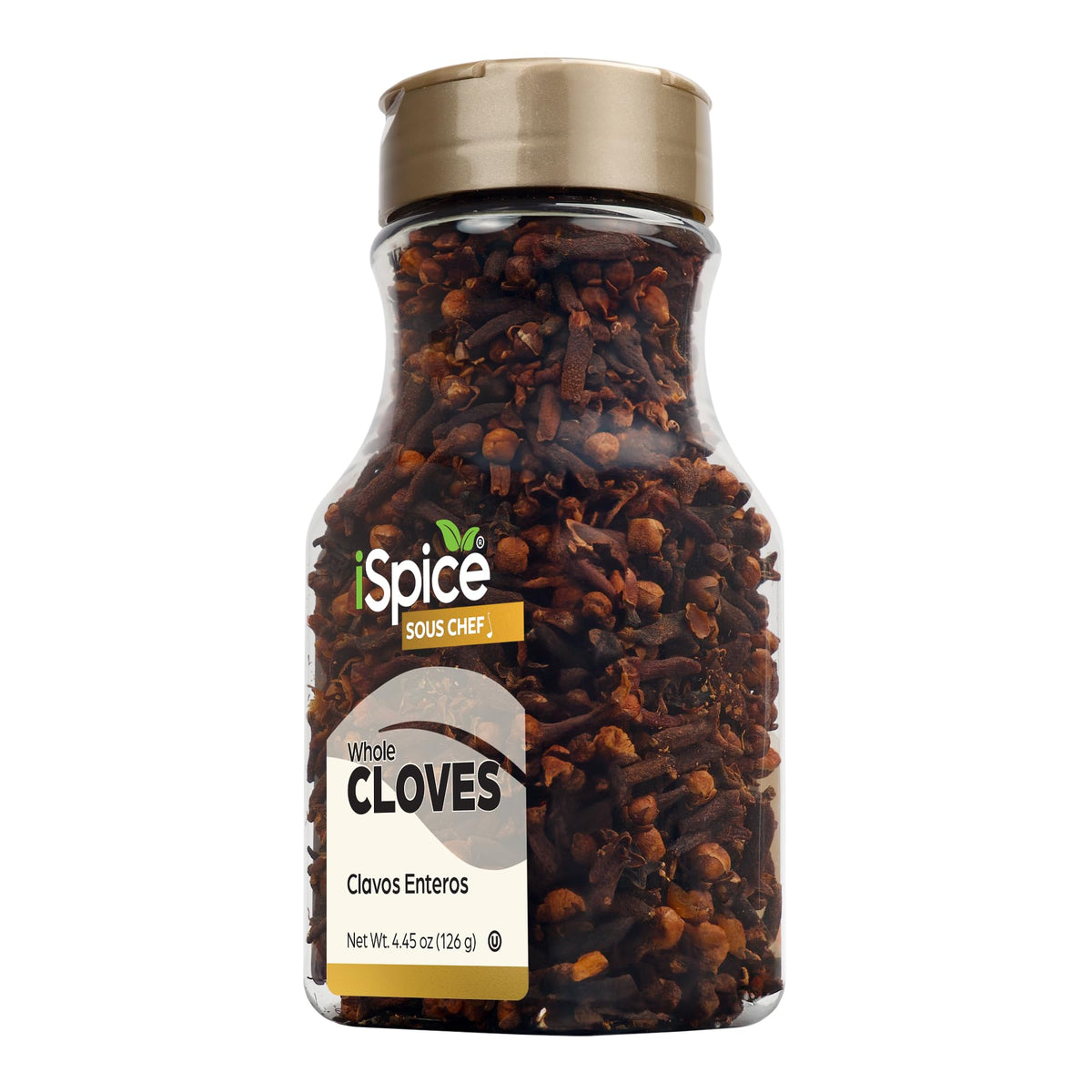 iSpice Premium Whole Cloves in a jar for rich, savory flavor