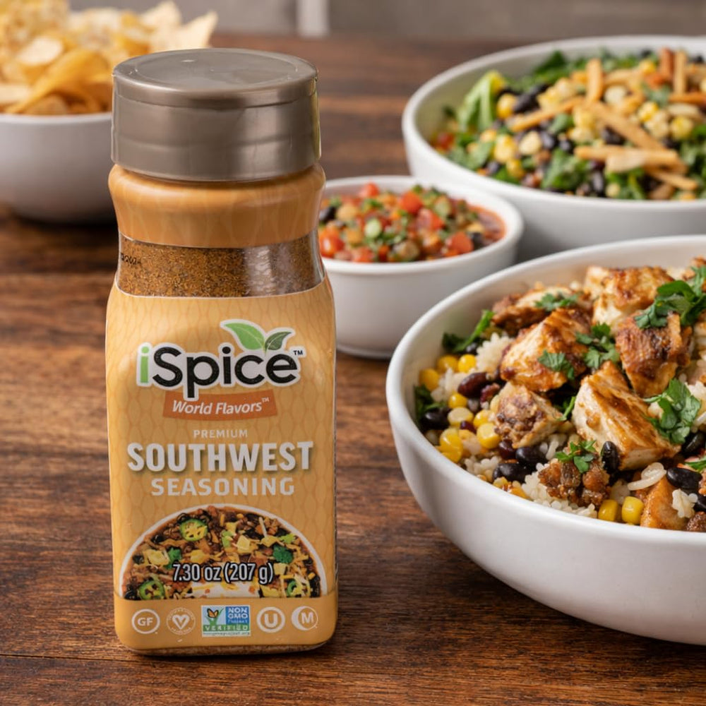 iSpice Southwest Seasoning ingredients closeup reveals all-natural formula