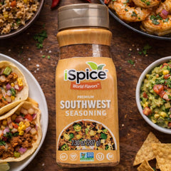 iSpice Southwest Seasoning spice-scoop demonstrates generous, even coverage