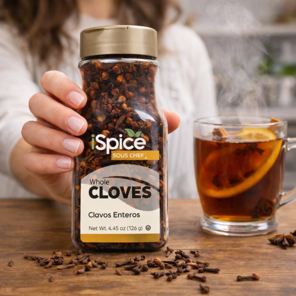 iSpice whole cloves in a baking dish ready for desserts