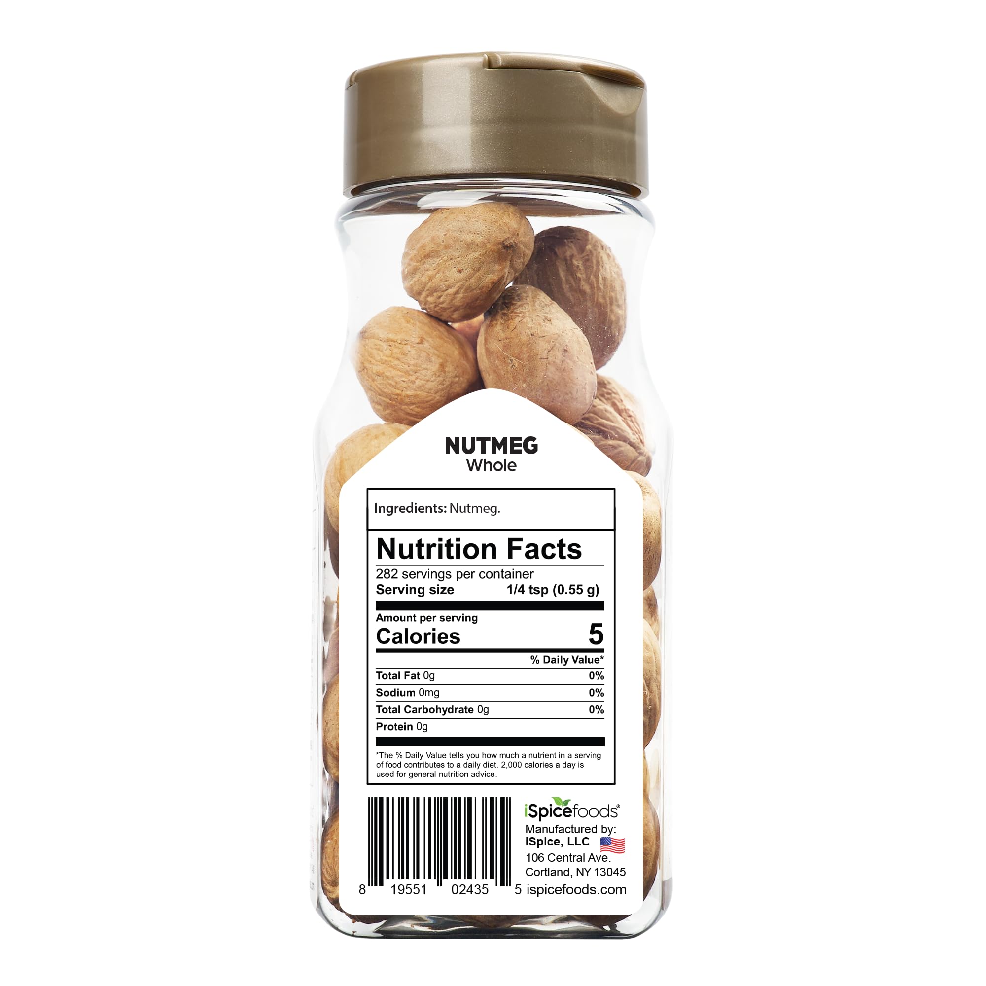 iSpice whole nutmeg grains close-up showing warm aroma