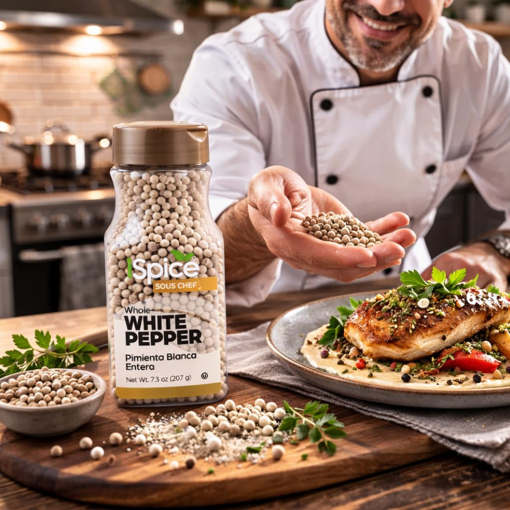 iSpice Gift-ready Whole White Peppers for foodie friends.
