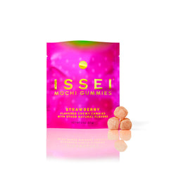 Issei Strawberry Mochi Gummies pack view, ideal snack for on-the-go.